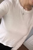 This top is great. So soft and comfy. A little see through but nothing too bad. - Peyton M.