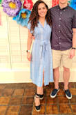 The dress fit well and very fattering, although a little long on me since I'm only 5'3", but I expected as much. It steams super easy too. Recurved many compliments. I would say that the dress is more of a lighter blue than what it depicted although it is still a very pretty color. Just not at teal as on the model. I would also like to give a hint to reduce wrinkles when hang drying, before you hang it, try to stretch out the fabric when damp to help remove some of the big wrinkles. Especially on the belt/waist tie. - Michelle R.