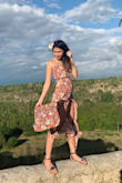 Got this dress for my friends rehearsal dinner. So comfortable and pretty! - Marcy D.