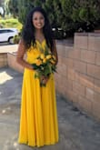 Loved this dress, it has so many layers and the color was great. I received so many compliments on this dress. Definitely really good quality for the price. I ordered a size small and I was able to adjust the straps to for my bust. Will definitely wear again in the future - Sneha T.