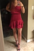 I'm 5'9 and 120 lbs. I got a medium instead of a small just incase because I knew the silk wouldn't stretch. It's a little big on me but the adjustable straps help. Good length, super cute and comfy. - Jessica M.