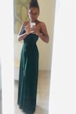 It's beautiful and frames the body wonderfully! I took a size smaller than I should have, and it fits perfectly. The height with high heels was fine too, and it can be worn without a bra. - Alyssa G.