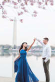 I got this dress for my engagement photos, and got a lot of compliments from my friends & even random people at the shoot!
I ordered navy color in size XS; it was a bit tight around my waist (top of the zipper), but the rest fit me perfectly. Dress is pretty long so it would be perfect for taller people. - Riho O.