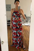 I am in love with this dress. It makes me feel and look like a tropical goddess! I can't wait to wear it to my cousin's wedding in Tulum this spring. The skirt is pretty long and I will need to get it hemmed, but it's a pretty easy/affordable alteration to get done. I originally ordered a medium, but returned the dress and bought a small. - Rylee A.