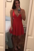Super cute and flirty! The open back is super sexy. I recently wore it to a work party, so I wore it with nude flat sandals to dress it down. Can easily be dressed up with heels for a date night. - Karen T.