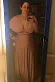 I was looking for a bridesmaid dress in blush pink. All the girls in the wedding party said they were going with Lulus so I want to get one to match the color. The material was high quality, and I was happy that the XL could fit me. I normally wear a size 14-16. I thought there would be a way to configure this dress to be able to wear a bra with it, but there just wasn't. If I was covered in the back, then the band shows in the front. If I covered the front, the material didn't lay right. My fiance and I tried for awhile to follow the tutorials on how to wear it, as well as come up with our own ideas and in the end there was just no way that I was comfortable with it. I returned it at UPS with the return label that was provided and took LuLus credit for it. 3 stars because the quality was good, it just didn't work for me. - Danielle K.