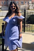 This dress is gorgeous and the fit is perfect on; the bust is a little bit out but nothing horrible!
Love! - Mariela R.
