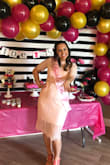 This dress was a hit at my lingerie shower! It was a great fit, very comfortable, and just so delicate and pretty! I think the next time
I wear it I will have higher heels, since the length was a little long. Definitely can't wait to wear it again! - Victoria Z.