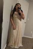 The dress fit great, very fitting. The color seems a little off it looks pinkish in the picture and when I got it it looked white! Also the dress was pretty long even with wearing their heels! But I did like it I wish it was a tad bit shorter. Quality was great! Will be shopping again in the future. - Carmen G.