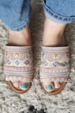 Super cute sandal that could be dressed up or dressed down. The only thing is that they have to be broken in a bit because the top part is a bit stiff. After being broken in they are very cute! - Destiny M.