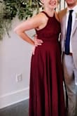 I got so many compliments. I wore it to my partner's sister's wedding in which he was the best man. Just formal enough for the situation without actually being in the wedding party (but asked to be in a ton of photos). Would be great for a bridesmaid.
Pro tips: wouldn't have been able to fit a bra under there, and had to have it hemmed as it was crazy long. - Ellen T.