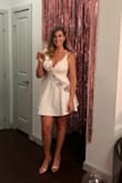 Couldn't love this dress more and it was perfect for my bachelorette party. My only negative is the slip underneath kept rising up but I also tend to deal with that since I have wider hips. - Lauren W.