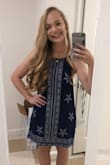 I ordered this for sorority rush, and it worked perfectly!! Has pockets, too!! Love this dress, can't wait to wear it again! - Taryn M.