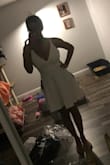 This dress is super cute and very flattering! The strap under the arm is a little annoying at times times is the only complaint I have. Fits super well and hugs the body nicely! - Nicole M.