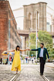 I bought this dress for our engagement photo shoot and it the perfect pop of color. I did feel that it was a bit longer than I expected. - Jisa C.