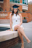 This dress is stunning. I bought it to wear for my graduation and to a wedding I am attending later this summer. I couldn't be happier with how it fits. I normally wear a medium, but since I'm taller and I read reviews that it was tight fitted I sized up. I'm glad I did. - Rachel T.