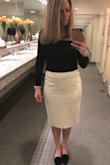 Love everything about those skirt: the feel, color, fit, and length. It's perfect with or without tights which makes it super flexible for the seasons. Buy it - Ashley H.