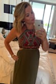I loved this dress! You can dress it up or down. It does run long, but I wore heels with it so it wasn't that bad. - Mikaela S.