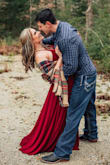 I bought this dress to wear for engagement pictures, and while it wound up being FREEZING and I had to cover it with a scarf half the shoot, I still LOVED how the pictures turned out!! :) I am usually in between a S and M, and the Small fit just right! Slightly long, as I'm only 5'2", but with heels it fit great! Highly recommend!!

Sarah - Sarah F.