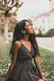It's so comfortable and I love the layers cause it doesn't fly up in the wind like dresses and it's super comfortable. I can sit any way I want and not be afraid of flashing people. 

The stripes are also super flattering. The neckline is super cute on someone with small boobs like myself. - Mirthica S.
