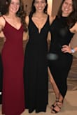 I ordered a Small (pictured in the middle) and had to get it taken in around my chest. I also cut about an inch off each strap because it hung too low on me. If I would order it again I would order an XS. The length was perfect though which is very hard for me to find since I am so tall! - loved this dress. It was super comfortable. - Cassie H.