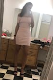 I love this dress, the color, material and fit are great. It's definitely a little smaller so if you don't want it to be skin tight I would go up a size. Bought a size small and it hugs my form tightly, but still very comfortable. - Marissa G.