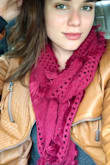 I first bought this jacket in the black leather. I loved it so much I got the other colors too. This jacket is great to pair with ANY outfit. It is a bit tight in the arms, so if you're more muscular in that area it might be hard to wear this jacket over a long sleeve top. With a cami or t-shirt or strapless it works great. - Katherine N.