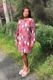 The print, color and length are perfect for me. I wore it at my cousin's wedding. Well made dress. - Marites L.