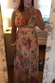 Love everything about this dress from the waist down but I have an athletic build and my shoulders looked extremely broad from the wide straps of the dress. I also have a DD chest and it provided no support (side boob). Pattern was beautiful and the flow of the dress was great. it also made my chest look flattened out and wide - Joseph J.