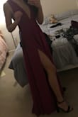 It's a lovely color and it fit me just perfect! Is a little long so I can use heels with no problem. The material is very nice so I'll use it for a wedding! - Andrea C.