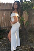 My mom ordered the dress for me and it came out perfectly! The quality was fantastic and it was so white and fit exactly how I wanted. It is very long so make sure you choose your shoes accordingly! - Ashley C.