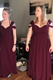 This dress is gorgeous and comfortable. The fabric is high quality, but has no stretch. This is fine, except the pretty arm detail makes it difficult to lift the arms above shoulder height. - Amanda L.