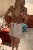 The blush color is beautiful and pairs perfectly with a white skirt. The top part is a bit loose/open on me but it's fine as long as I wear a bralette. I do wish the sleeves were 3/4 instead of long but it's not a deal breaker for me. - Adrienne C.