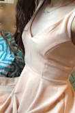 I love this dress but the v neck is a little low and shoes my bra sometimes. The dress is flowy and cute. - Janessa G.