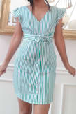 The shoulders kept falling off and with the low V in the back that didn't help keep them on. The fabric is light for spring/summer. Just not worth the price for me personally. I wish the back had a more secure fit. Perhaps if you have a larger bust than me it will fit better. - Mara D.