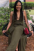 I wore this dress to a wedding. It fits perfectly, and I received many compliments on it. It's simple yet stylish and very comfortable. You can definitely do a high-low combination with purse, shoes and accessories. I just purchased it in gray and black. - A P.