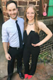 This jumpsuit is E V E R Y T H I N G. So I bought this in navy first to officiate my brother's wedding in a couple months. I ordered XS and S both and figured I'd return one of them. So they were pretty close in size but the XS clearly hugged my hips and butt and waist in all the best ways and it was a clear winner, though honestly the Small could've worked too with a tiny bit of alternations. Long story short, I loved the Navy so much I also ordered it in black for a good friend's wedding. I agree with other reviewers that it runs long, I had to have them both hemmed but it was no issue. Plus, with pants it's better to have them too long and be able to hem them, than have them be too short and not be able to wear them at all. So imposting my photo of it in black and will come back in a couple months and post my blue. But I got SO MANY compliments on this outfit, it was very comfortable and with the float pants I didn't even feel it was really hot despite being at a wedding in Georgia outdoors in April. I can not recommend this outfit enough! - Hannah B.