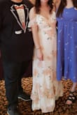 This dress was perfect for my party and I received so many compliments! The only negative part about it is it's very long and I didnt have time to get the dress hemmed, so I just wore platform wedges! - Kaitlyn M.