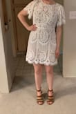 I ordered many dresses for my shower and this was the runner up! If you're on the shorter side, the dress hits you lower which made me look and feel more wide. It is very cute, especially the sleeves, just maybe better on someone else! - Rebecka G.