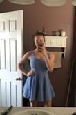 I needed a dress to wear to a friends summer wedding, and I can't wait to show up in this dress. The material is stretchy and breathable. It's also not too short for a family event. I was afraid that the small wouldn't accommodate my large breast size but it fits great! - Abby S.