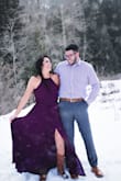I purchased this dress for my engagement photos and, oh boy, was it perfect! I love the color, the slit, and how it flows. It fit perfectly and was so comfortable. The length was great even with heels. I'd recommend this a million times over. - Angie C.