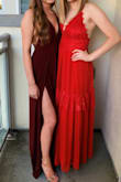 Wore this to my sorority's formal! It was super cute, waist was a little wide and flowy (could grab about an inch of extra fabric in the back), but wouldn't have liked it if it was tighter (I think it looked better flowy). Got a lot of compliments and super comfy!! Looks exactly as pictured. - Hannah R.