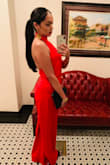 This fit perfectly. Love the pockets. A bit long but with high heels the length was just right. Compliments all night. - Briana C.