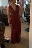 Love this dress! I plan on wearing it for my friend's wedding this upcoming June. All the different looks you can have with it is amazing. I'm not sure which I'll choose to do yet, but I love all the options you have with it. Size fits like a glove, just a little long so I'm looking to alter it a bit shorter. - Claire T.