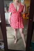 I'm a 36G and hoped this low cut look would be sexy on me braless. Alas, it looks like I forgot to wear a bra. Gorgeous dress. If I was smaller chested I would wear this all the time! - ELIZABETH P.