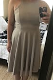 For starters I mainly returned this because the color did not look good on my skin. The material is a dream, and it is super comfortable. I definitely should have got a medium and would recommend if you're on the cusp of sizes to size down. - Sarah V.