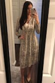 I adore this dress. It is long sleeve, but light enough to wear in the spring, and it's not see-through!!! I wore this to work on my birthday but also out that night to dinner. It is so versatile. - Brennan B.