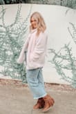 These are definitely my new favorite denim!!! The light wash and frayed hem are perfect for spring/summer. Ordered a size M and they're a little big but the tie front and high waist make it work. If you're between sizes, size down. - Katie G.