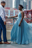 This dress was everything I hoped for plus more!!! I love the flow of the dress, which made my engagement photos PERFECT. The dress is very long, I wore 4 inch heels and the dress still hit the ground (being 5'8, this isn't something I can often say). The dress was very comfortable and breathable. I would definitely recommend purchasing. Lulus has definitely gained a forever customer. - Keondra D.