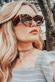 I love that you can really dress this piece up or down. And the choker is separate from the other two chains so it's easy to modify the look. - Katie G.